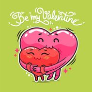 Hugging Valentine Hearts N2