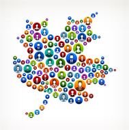 Maple Leaf People Faces Community and Communication Pattern