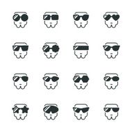 Sunglasses Silhouette Icons