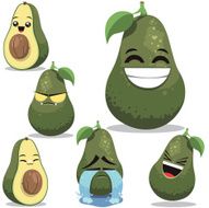 Avocado Cartoon Set B