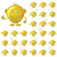 Golden smileys set