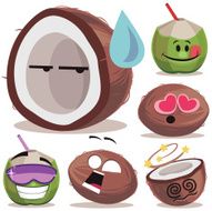 Coconut Cartoon Set A