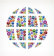 Globe People Faces Community and Communication Pattern N2