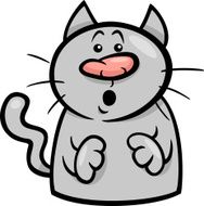 mood surprised cat cartoon illustration