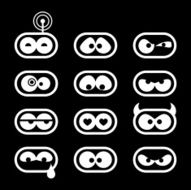 SET OF EYES EMOTIONS