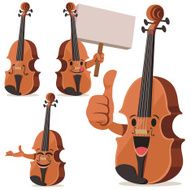 Violin Cartoon Set C