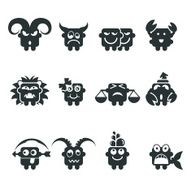 Zodiac Silhouette Emoticons
