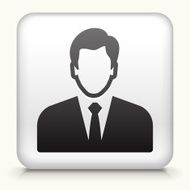Square Button with man Face interface icon N2