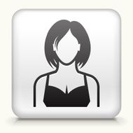 Square Button with Woman Face N6