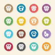 Emoticons Set 3 - Color Circle Series