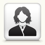 Square Button with Woman Face N8