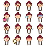 Business woman emoticons N2