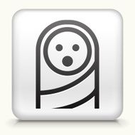 Square Button with Baby Face N2