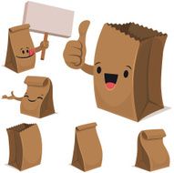 Paper Bag Cartoon Set C