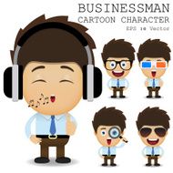 Businessman cartoon character EPS 10 vector N41