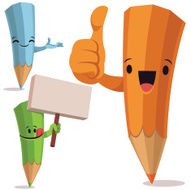 Colored Pencils Cartoon Set C