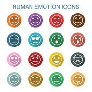 human emotion long shadow icons