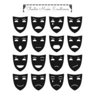 Theatrical masks emoticons