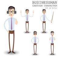 Businessman cartoon character eps 10 vector illustration N10