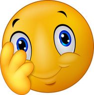 Shy emoticon smiley cartoon