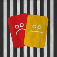 soccer red yellow cards