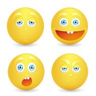 Vector illustration set of emoticons