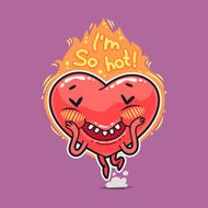 Cute Burning Heart for Valentine&#039;s Day N2