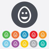 Smile egg face sign icon Smiley symbol N6