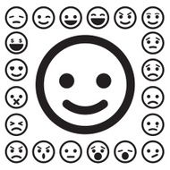 Smiley faces icons set N3