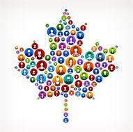 Maple Leaf People Faces Community and Communication Pattern N2