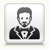 Square Button with man Face interface icon N4