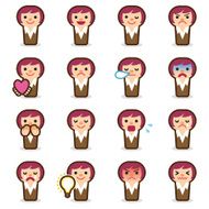 Business woman emoticons N4