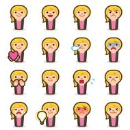 Business woman emoticons N5