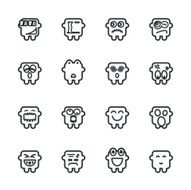 Silhouette Emoticons N7