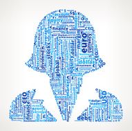 Businesswoman on Business and Finance Word Cloud N4