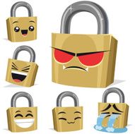 Padlock Cartoon Set B