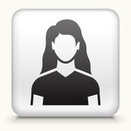 Square Button with Woman Face N11