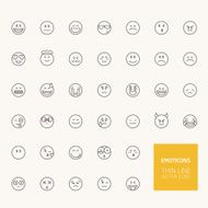 Emoticons Outline Icons for web and mobile apps N2