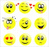 Set of smiley faces N2
