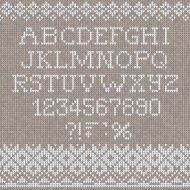Christmas Font Scandinavian style seamless knitted N2