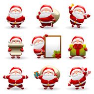 santa claus icon set