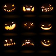 Jack O&#039; Lantern icon set