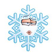 SnowFlake Emoticon - Smooch