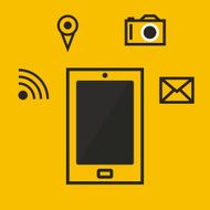Mobile Phone with Icons N3