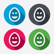 Smile egg face sign icon Smiley symbol N7
