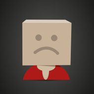 unhappy box face