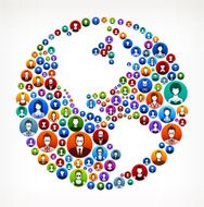 World People Faces Community and Communication Pattern N2