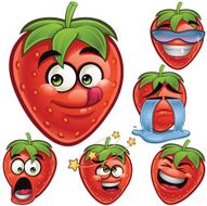 Strawberry Cartoon Set A
