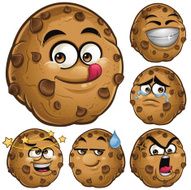 Choco Chip Cookie Cartoon Set A