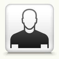 Square Button with man Face interface icon N7